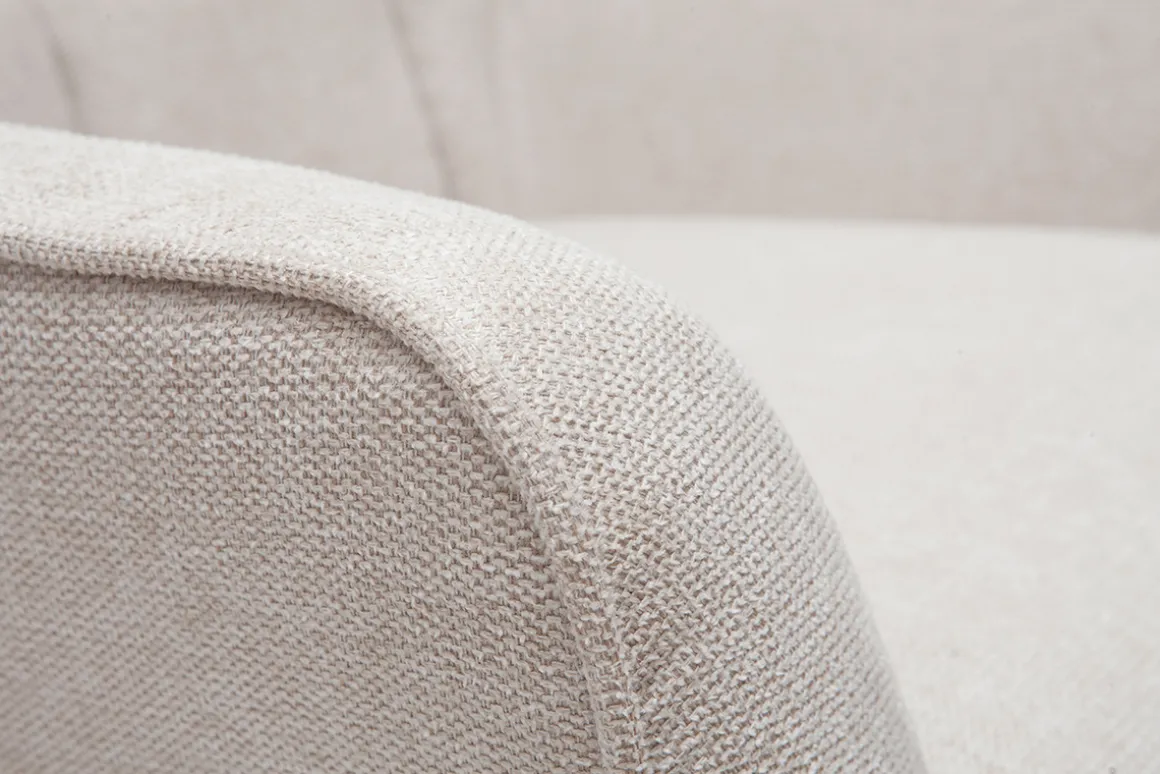 Cheap Miliboo Sillón nórdico efecto terciopelo beige y madera AVERY