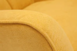 Best Miliboo Sillón nórdico efecto terciopelo amarillo mostaza y madera AVERY