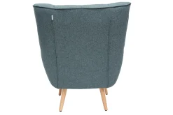 Store Miliboo Sillón nórdico en tejido verde y madera AVERY