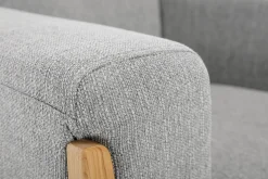 Best Miliboo Sillón nórdico gris claro con patas de madera FJORD