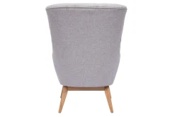 Flash Sale Miliboo Sillón nórdico gris claro y madera BRODY
