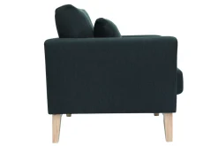 New Miliboo Sillón nórdico gris oscuro patas madera clara OSLO