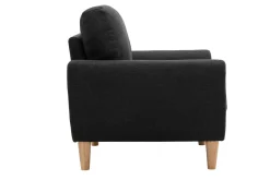 Discount Miliboo Sillón nórdico tejido gris antracita ALICE