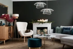 Clearance Miliboo Sillón nórdico tejido oveja y madera ESKUA