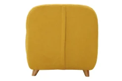 Outlet Miliboo Sillón para niños nórdico tejido efecto aterciopelado amarillo mostaza NORKID