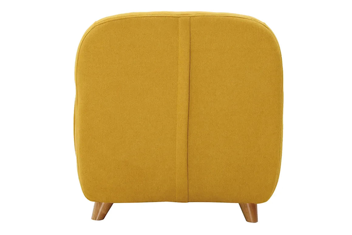 Outlet Miliboo Sillón para niños nórdico tejido efecto aterciopelado amarillo mostaza NORKID