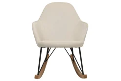 Hot Miliboo Sillón relax - Mecedora tejido natural patas metal y fresno JHENE