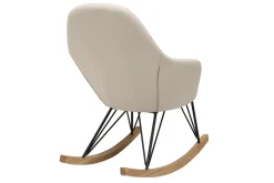 Hot Miliboo Sillón relax - Mecedora tejido natural patas metal y fresno JHENE