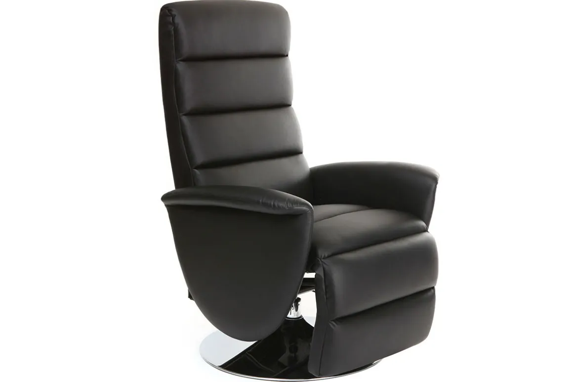Outlet Miliboo Sillón relax manual negro NELSON