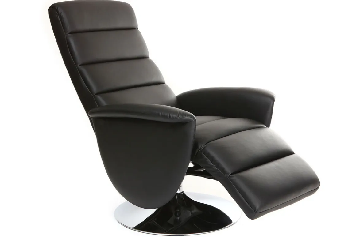 Outlet Miliboo Sillón relax manual negro NELSON