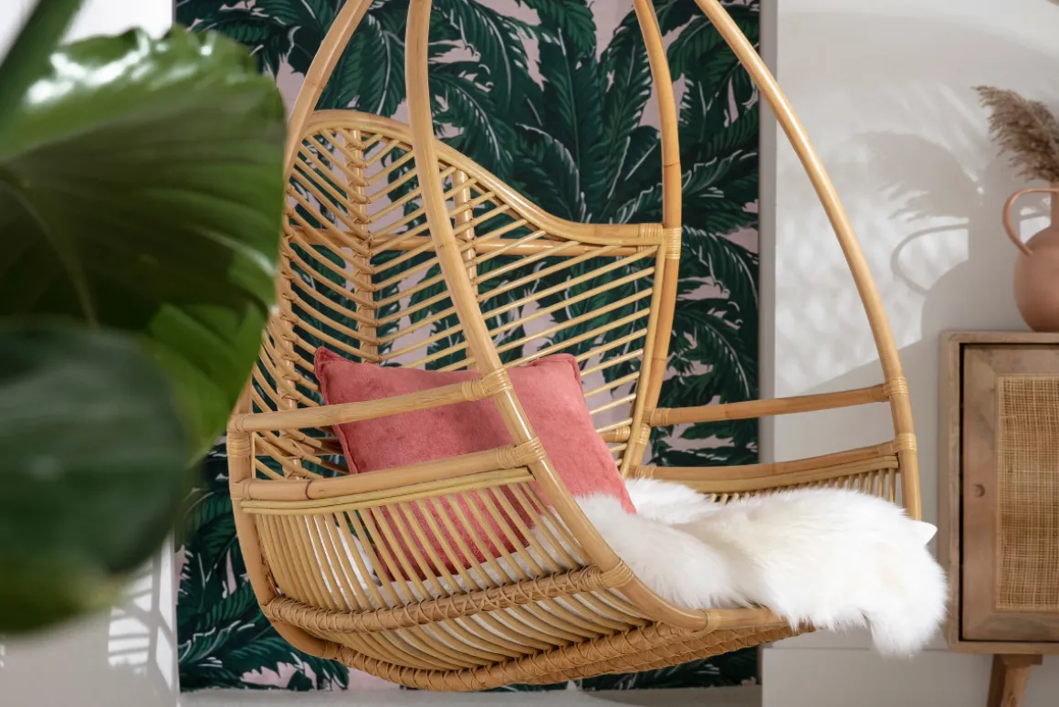 Cheap Miliboo Sillón suspendido en ratán GALON -
