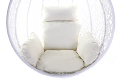 Outlet Miliboo Sillón suspendido huevo resina blanco MOJO