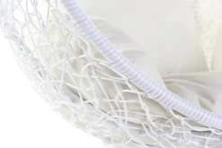 Outlet Miliboo Sillón suspendido huevo resina blanco MOJO