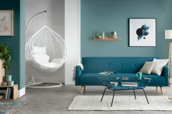 Outlet Miliboo Sillón suspendido huevo resina blanco MOJO