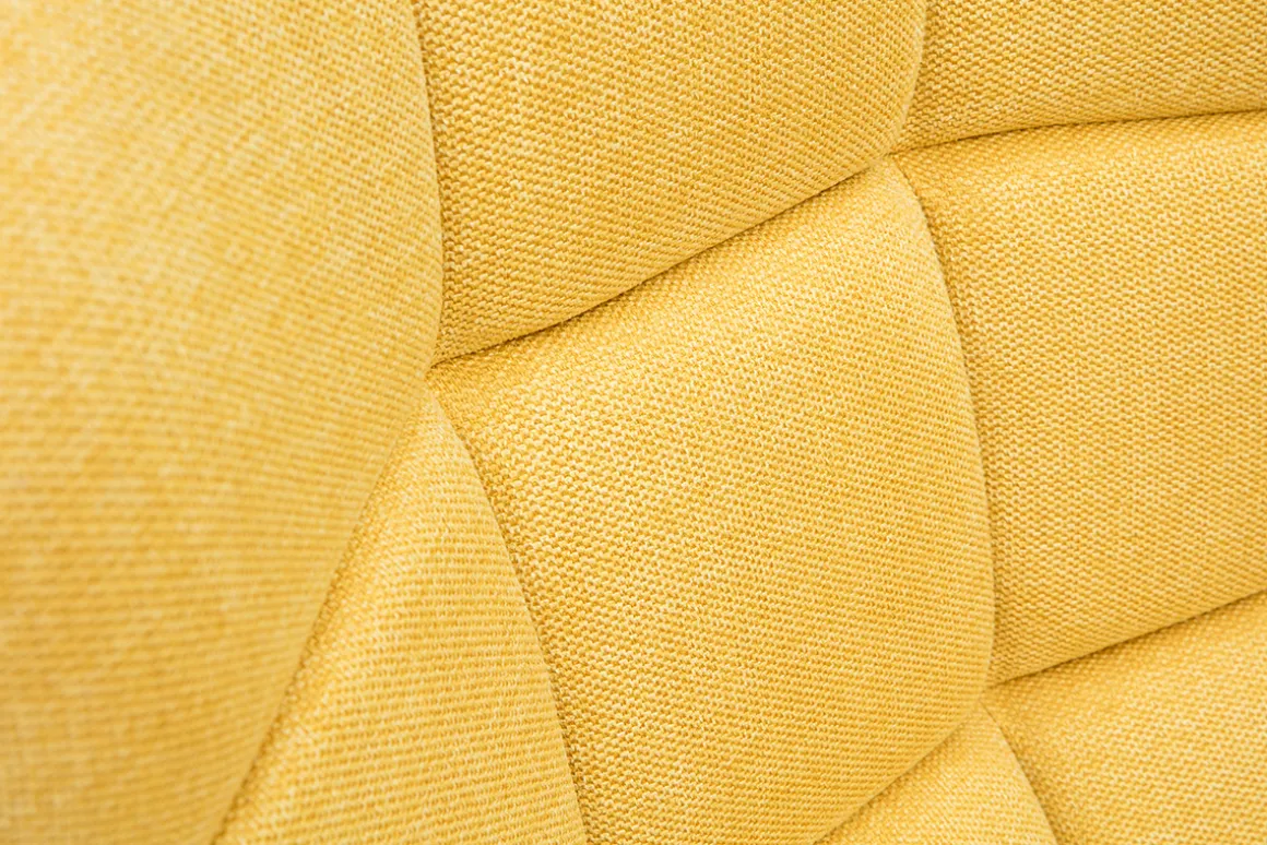 Best Miliboo Sillón tejido efecto aterciopelado texturizado amarillo mostaza BRODY