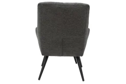 Store Miliboo Sillón y reposapiés moderno en tejido gris ZOE