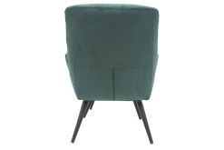 Best Sale Miliboo Sillón y reposapiés moderno en terciopelo verde ZOE