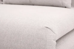 Cheap Miliboo Sillón-cama convertible de 2 plazas en tejido de terciopelo beige texturizado y madera clara AMIKO