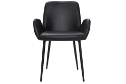 Flash Sale Miliboo Sillones vintage negros con patas metal negro (lote de 2) TIKA