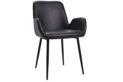 Flash Sale Miliboo Sillones vintage negros con patas metal negro (lote de 2) TIKA
