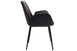 Flash Sale Miliboo Sillones vintage negros con patas metal negro (lote de 2) TIKA