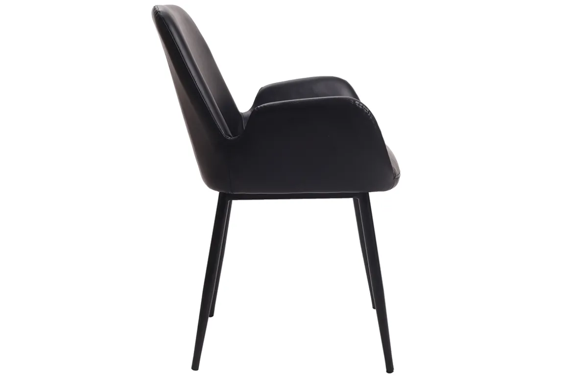 Flash Sale Miliboo Sillones vintage negros con patas metal negro (lote de 2) TIKA