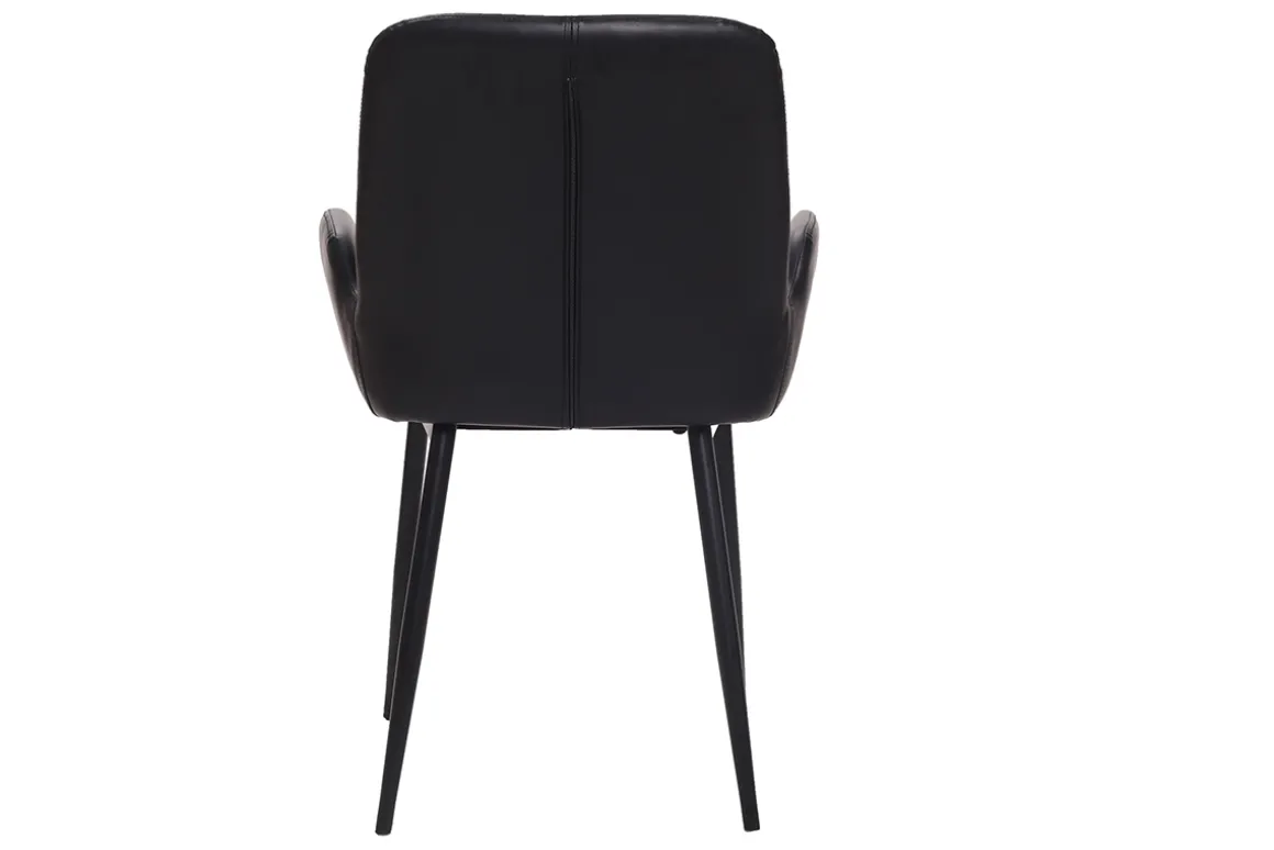 Flash Sale Miliboo Sillones vintage negros con patas metal negro (lote de 2) TIKA