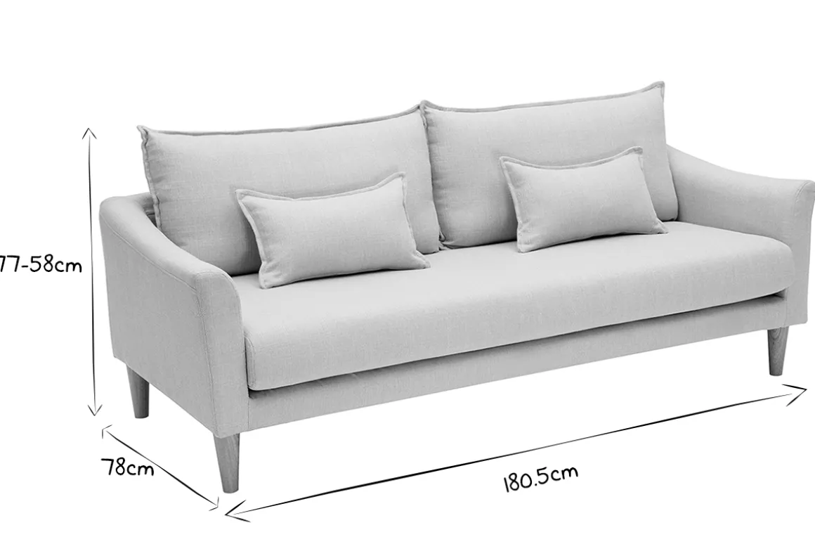 Cheap Miliboo Sofá 3 plazas beige KATE