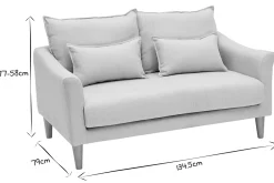 Online Miliboo Sofá 2 plazas beige KATE