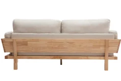 Store Miliboo Sofá 3 plazas blanco crema patas madera KYO