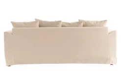 Clearance Miliboo Sofá 3 plazas desenfundable en tejido color crudo FEVER