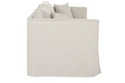 Discount Miliboo Sofá 4-5 plazas desenfundable de tejido beige ADELE