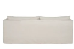 Discount Miliboo Sofá 4-5 plazas desenfundable de tejido beige ADELE