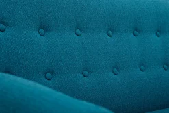 Cheap Miliboo Sofá 2 plazas nórdico desenfundable azul petróleo y madera YNOK