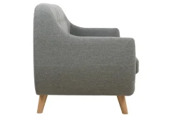 Sale Miliboo Sofá 3 plazas nórdico desenfundable gris claro y madera YNOK