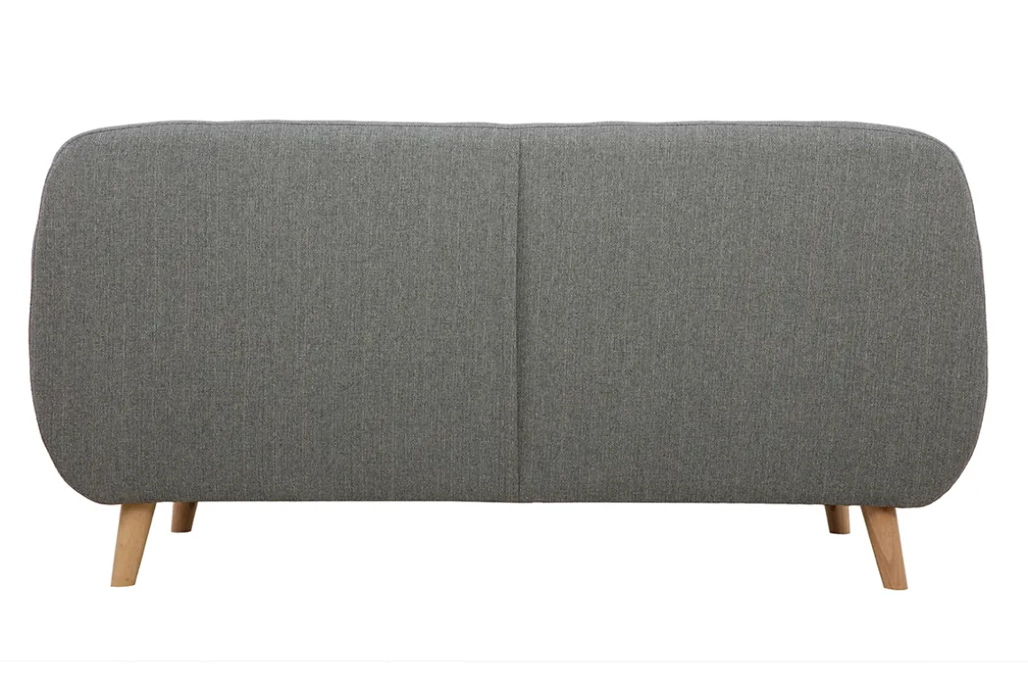 Sale Miliboo Sofá 3 plazas nórdico desenfundable gris claro y madera YNOK