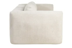 Shop Miliboo Sofá cama 4 plazas con canapé de terciopelo chenilla beige CRUSH