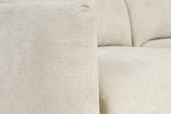 Shop Miliboo Sofá cama 4 plazas con canapé de terciopelo chenilla beige CRUSH