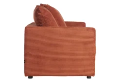 Hot Miliboo Sofá cama 3 plazas de pana terracota con colchón de 13 cm BACIO