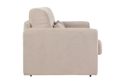 Sale Miliboo Sofá cama 3 plazas de tela efecto aterciopelado beige con colchón de 13 cm LETTO