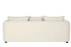 Flash Sale Miliboo Sofá cama 3-4 plazas desenfundable con forma de judía de tejido efecto aterciopelado beige claro SACHA