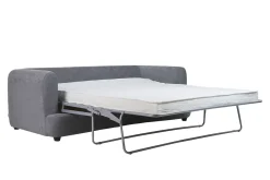 Best Miliboo Sofá cama 3-4 plazas desenfundable con forma de judía de tejido efecto aterciopelado gris antracita SACHA