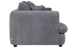 Best Miliboo Sofá cama 3-4 plazas desenfundable con forma de judía de tejido efecto aterciopelado gris antracita SACHA