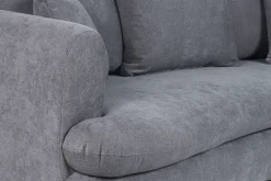 Best Miliboo Sofá cama 3-4 plazas desenfundable con forma de judía de tejido efecto aterciopelado gris antracita SACHA