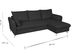 Cheap Miliboo Sofá cama con chaise longue 3-4 plazas con canapé de tela beige y madera clara DRISS