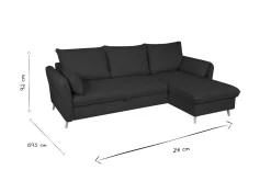 Best Sale Miliboo Sofá cama con chaise longue 3-4 plazas con canapé de tela color terracota y madera clara DRISS