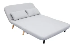 Hot Miliboo Sofá cama convertible 2 plazas en tejido gris claro AMIKO