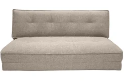 Flash Sale Miliboo Sofá cama de 2 plazas convertible en tela color topo SALLY