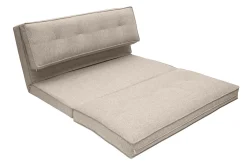 Flash Sale Miliboo Sofá cama de 2 plazas convertible en tela color topo SALLY
