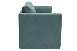 Hot Miliboo Sofá cama de 2 plazas de tela verde gris LEON